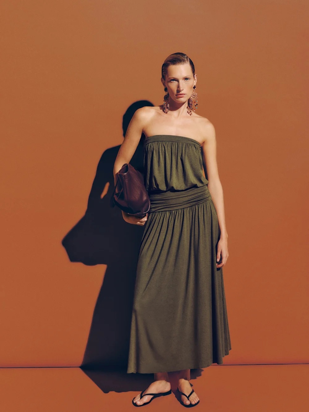 Reformation Alexis Knit Dress Medium NWT $218 olive